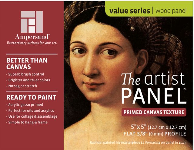 ARTIST PANEL CANVAS TEXTURE 3/8-INCH FLAT 5X5