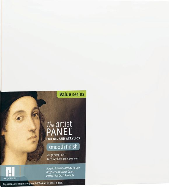 ARTIST PANEL PRIMED SMOOTH 1/8 INCH FLAT 12X12